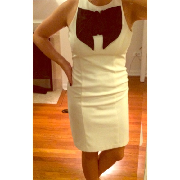 Black and white cocktail dress