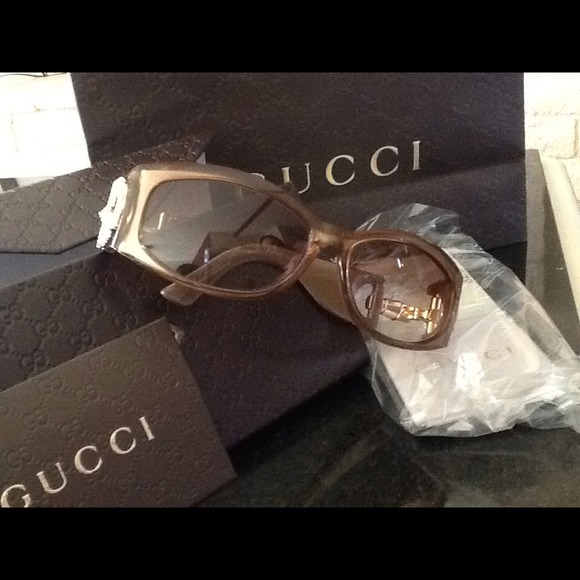 Gucci Crystal Horsebit Sunglasses GG 3018/S Brown Accessories – Tagged  main image 3