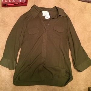 button down forest green