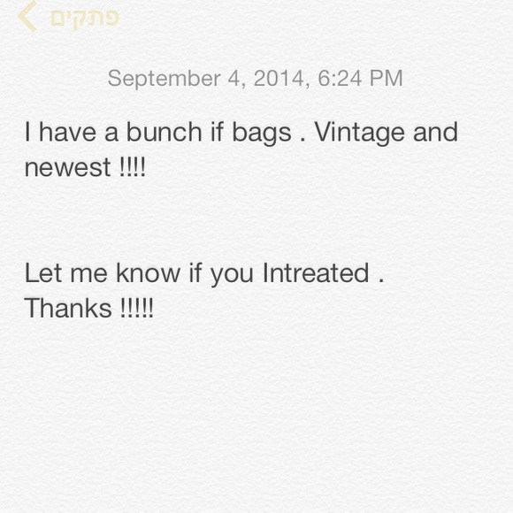 Bags !!! Bags !!!