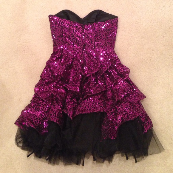 Sequin Betsy Johnson purple dress! - Picture 3 of 4