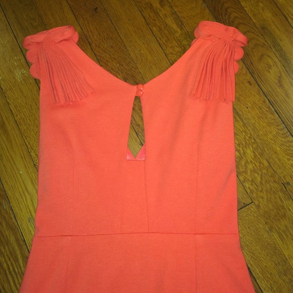 Coral Cocktail Dress - Picture 3 of 3