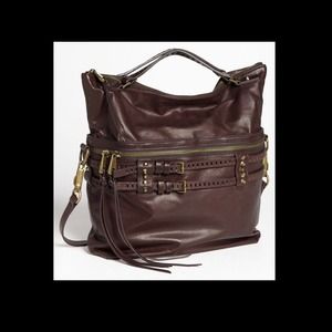 LARGE Joelle Hawkins Black leather purse