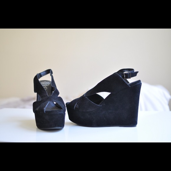 Jeffery Campbell Mariel Wedge Suede size 6 - Picture 2 of 4