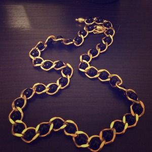 Chain black ball necklace