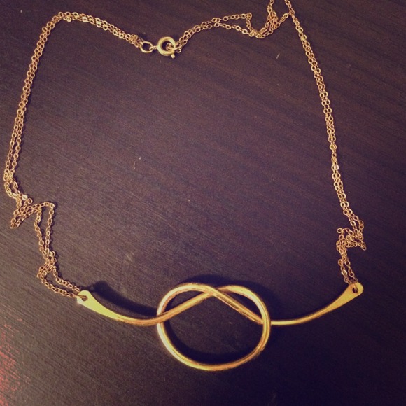 gold necklace with beautiful twist
