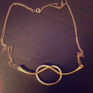 gold necklace with beautiful twist