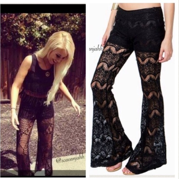 NEW Beautiful Bohemian Lacey Palazzo Pants