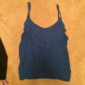 blue tank top