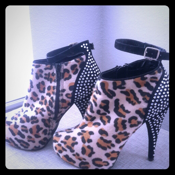 Leopard Print Booties - #019