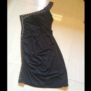 Black one shoulder dress