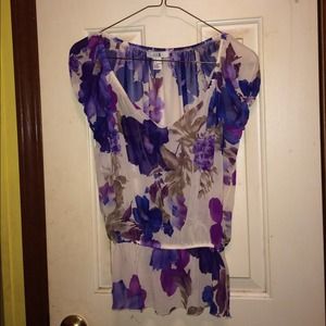 XXI Sheer Top - Purple, Brown, Fushia