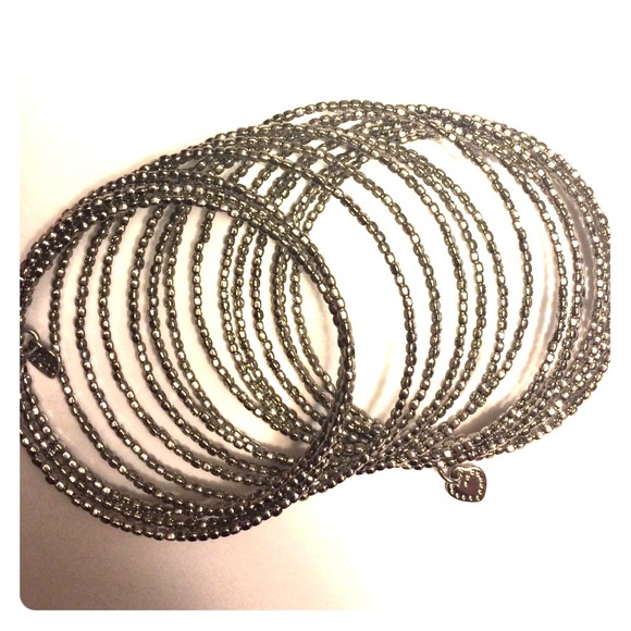 Stella & Dot silver wrap bracelet