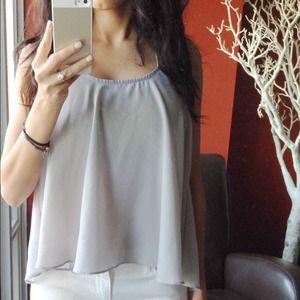 Flowy gray top