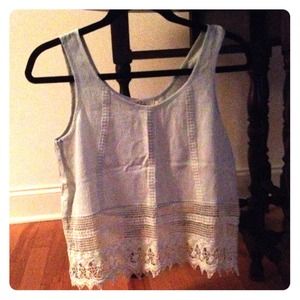 Mint green bohemian top