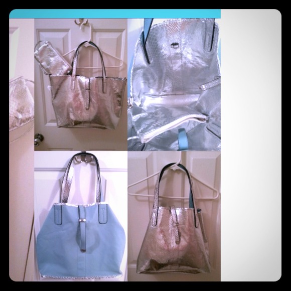 Tiffany and co style blue handbag and wallet