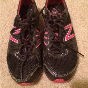 New Balance Pink and Black Running Shoes