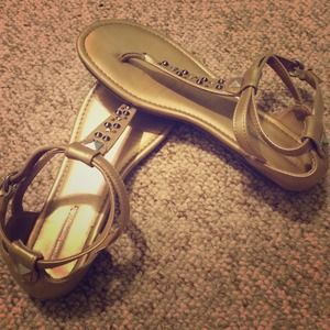 Gold embellished sandals