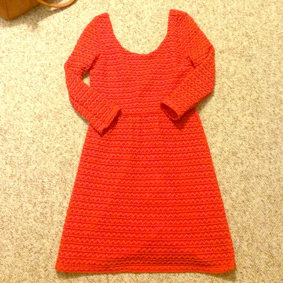 Red dress with V-shaped back