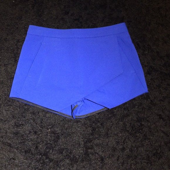 Royal Blue Cross Front Shorts