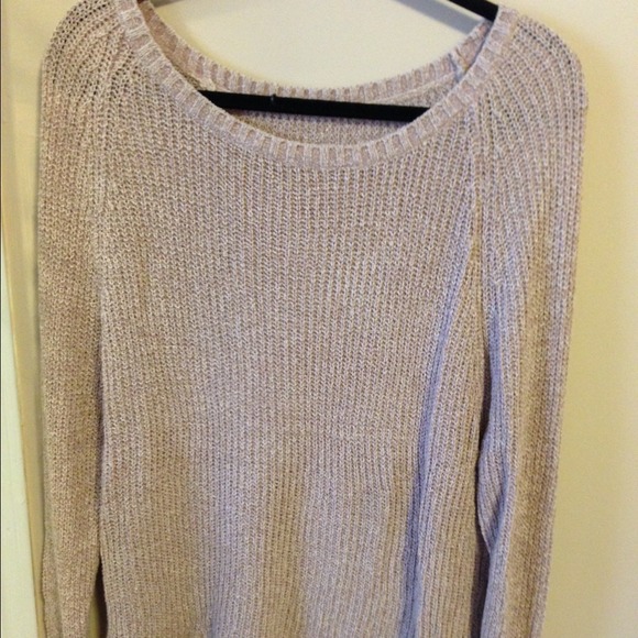 Brandy loose oversized cream knit sweater