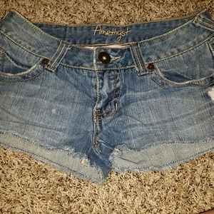 Amethyst denim shorts