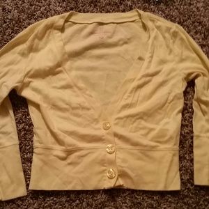 Victoria secret yellow short cardigan size xs