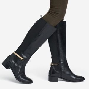 NEVER WORN Tall Black Riding Boots