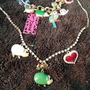 Betsey Johnson hedge hog necklace and bracelet set
