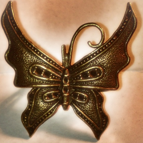 Handmade Bronze Butterfly Hair Accessory!