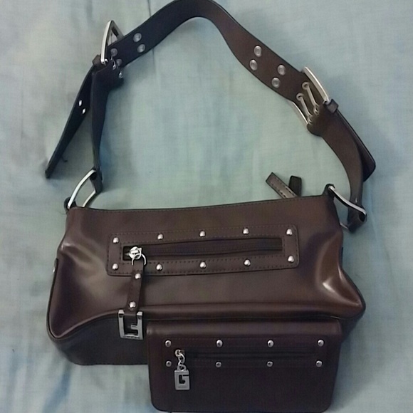 Chocolate brown Guess purse
