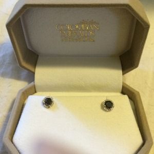 Beautiful black diamond earrings