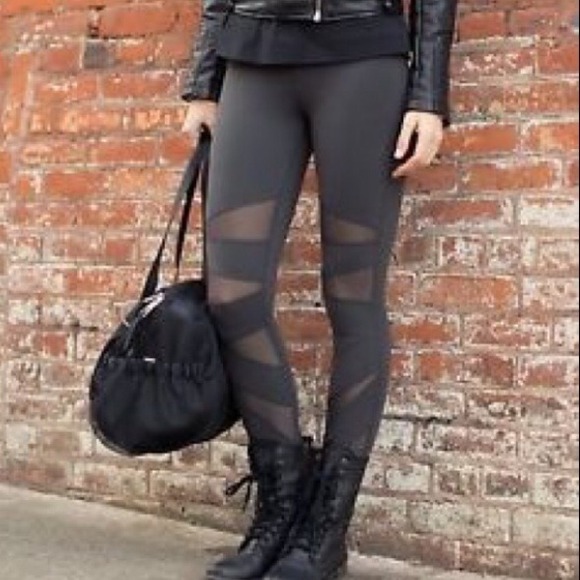 lululemon athletica Pants - RESERVED NWT LULULEMON TECH MESH LEGGINGS IN SOOT