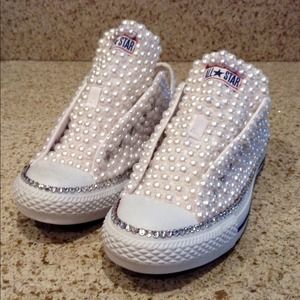 Converse Shoes - Customized #pearl Converse Sneakers Converse Shoes - Customized #pearl Converse Sneakers