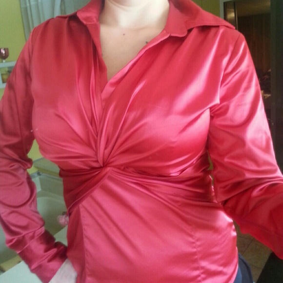 Red dress top.