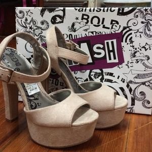 Brash Nude Platform Heels