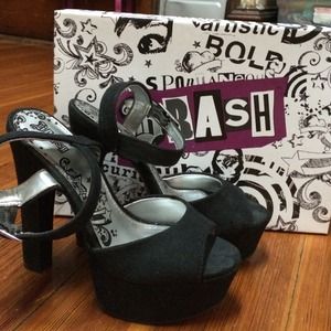 Brash Black Platform Heels