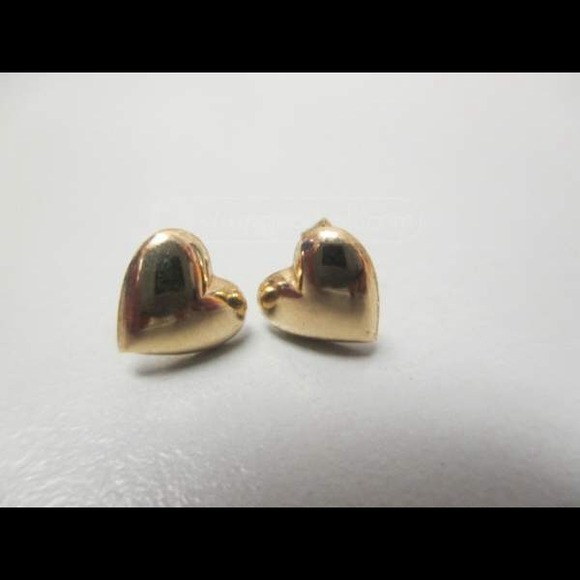 14k Gold Heart Shaped Earrings