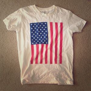 A lightweight American flag T shirt