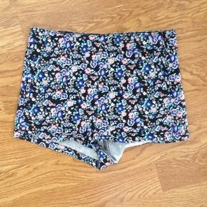 H&M High-Waist Floral Shorts