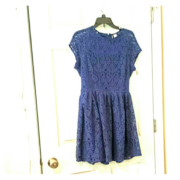 Blue Lace Dress. Size 14. NWT