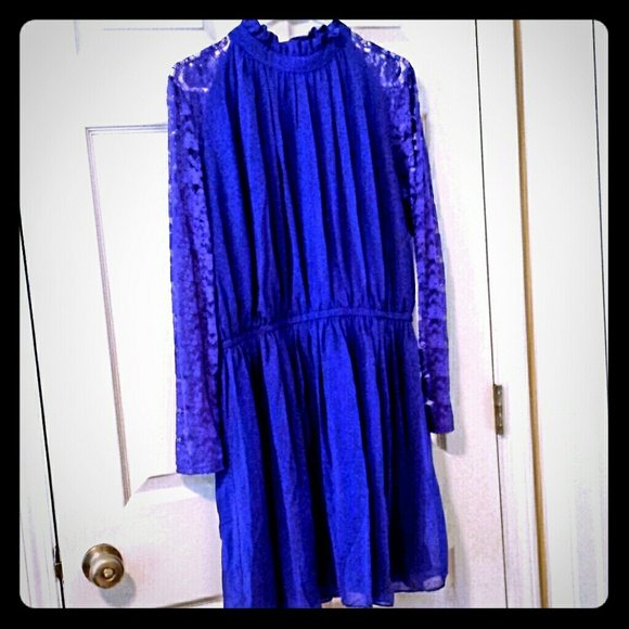 Vintage Sapphire Blue Dress. Size 12. NWT.