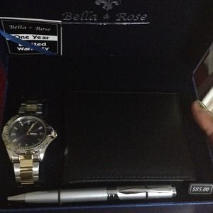 Bella & Rose men's watch gift set