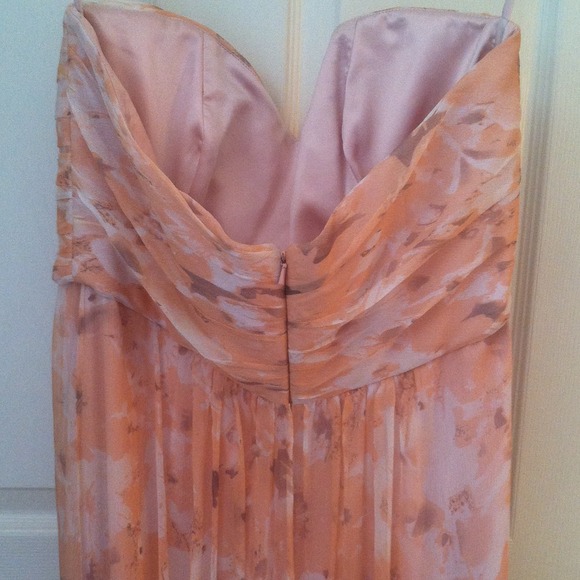 Blush Coral Peach Amsale Long Formal Gown SOLD - Picture 3 of 3