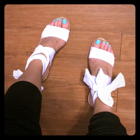 Cute lace up wedges