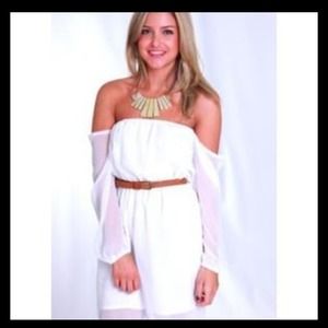 White off the shoulder dress
