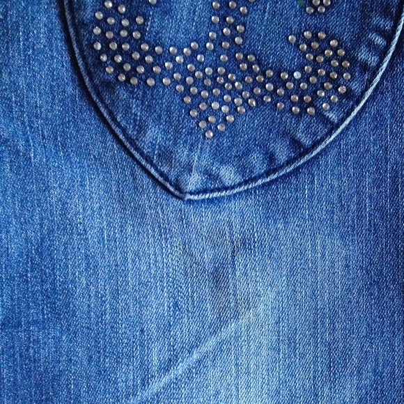 SOLD! DERÉON | Dark Blue Rhinestones Skinny Jeans - Picture 4 of 4