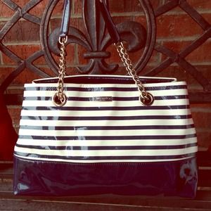 Kate Spade stripe patent bag