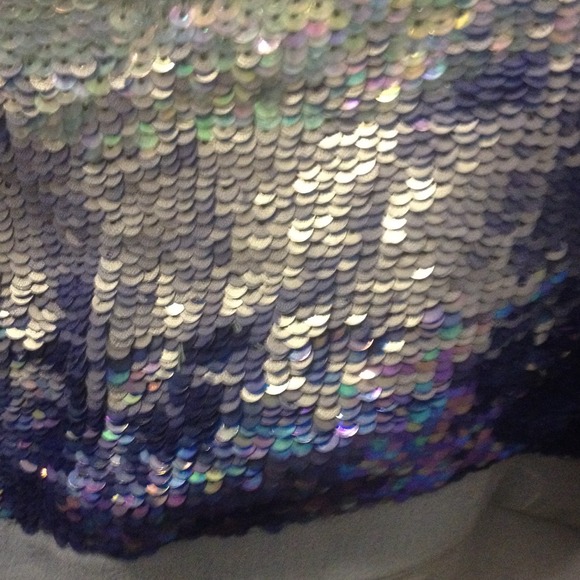 Tracy Reese beaded chiffon blue top sexy - Picture 3 of 3