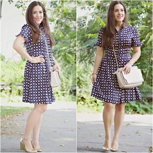 JCrew Heart Dot Shirtdress